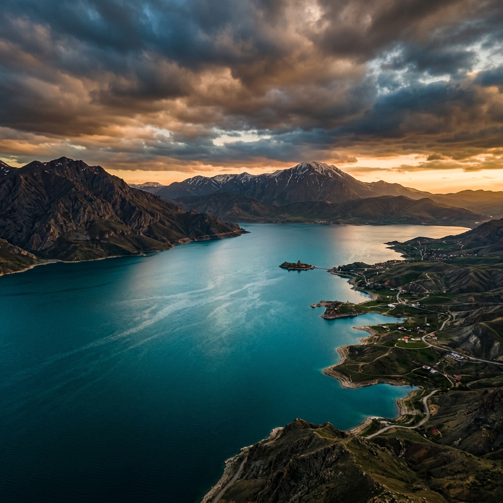 Drone hava çekimi Van Gölü - Aerial photography
